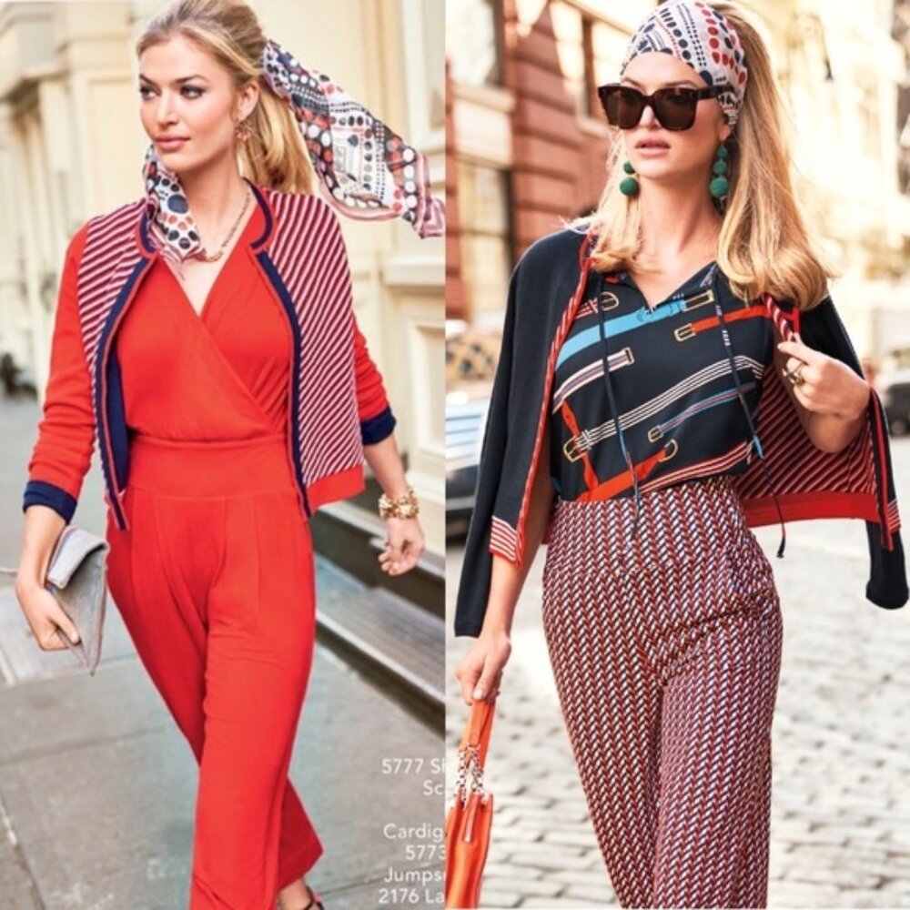 NEW! CAbi size Medium #5640 Deadline Reversible Cardigan